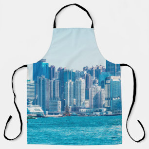 Tablier Vue sur le port de Hong Kong de jour. asie, asie,
