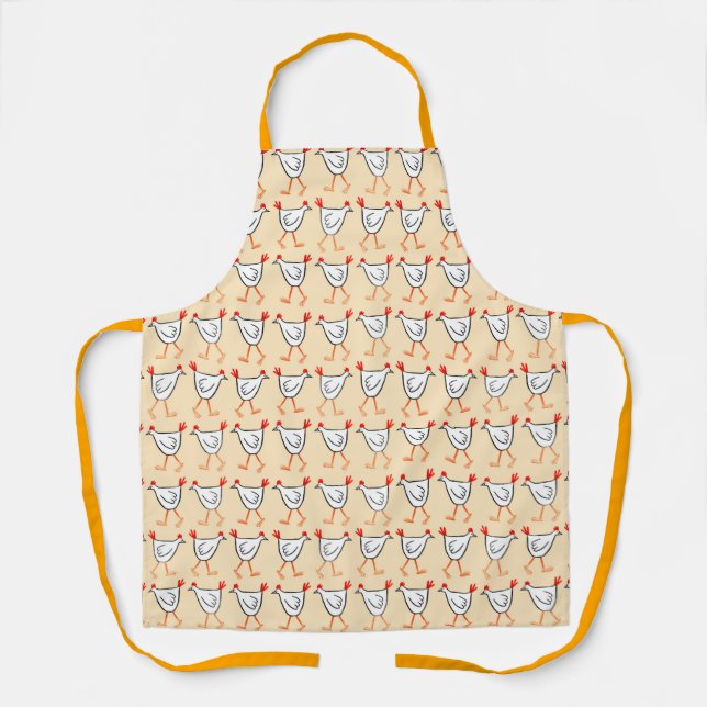 Tablier Walking Chickens Apron (Recto)