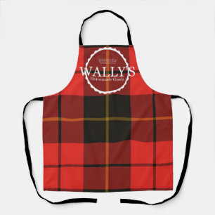 Tablier Wally's Homemade Biens Plaid Apron avec tarte