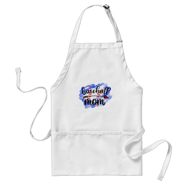 Tablier Watercolor Baseball Ball Baseball Maman (Devant)