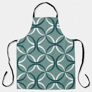 Tablier Wavy Lines Green Seamless Motif