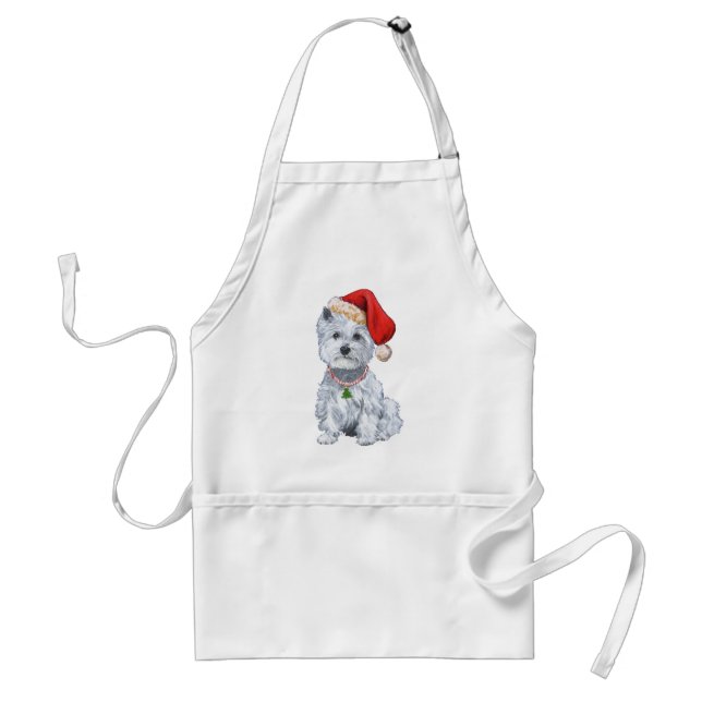 Tablier West Highland White Terrier Santa Claus (Devant)