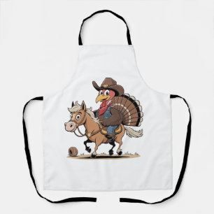 Tablier Western Cuisiné Turquie Thankgiving Cowboy Cowgirl