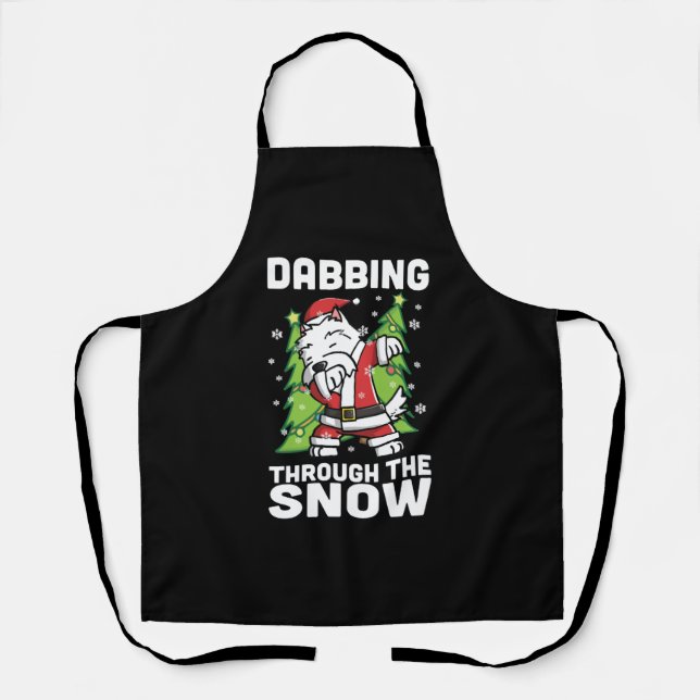 Tablier Westie Dabbing (Recto)