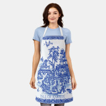 Whimsical Blue Willow Isle of Rabbits Animal Fun