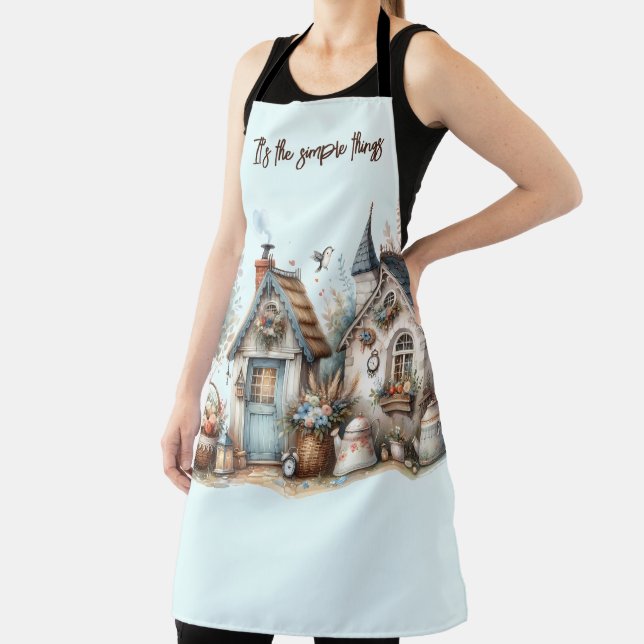 Tablier Whimsical Cottage Garden Personnaliser (Insitu)