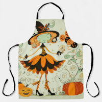 whimsical/sorcière/citrouille/chute