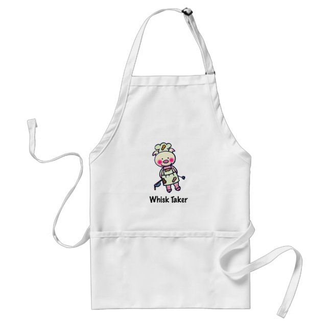 Tablier Whisk Taker Pig - Drôle Chef Design (Devant)