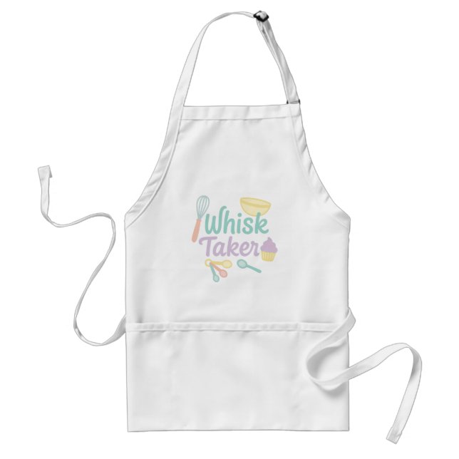 Tablier Whisk Taker – Playful Pastel Kitchen Apron (Devant)