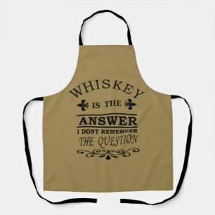 Tablier Whiskey cite d'humoristiques paroles d'alcool cade