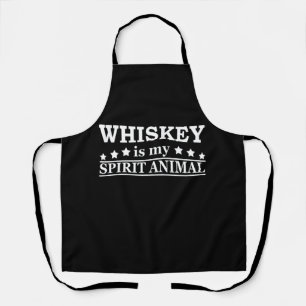 Tablier Whiskey est mon animal d'esprit drôle de dire alco