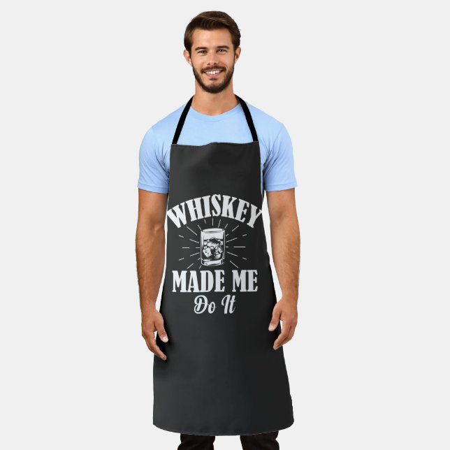 Tablier Whiskey M'A Fait Le Faire Apron (Porté)