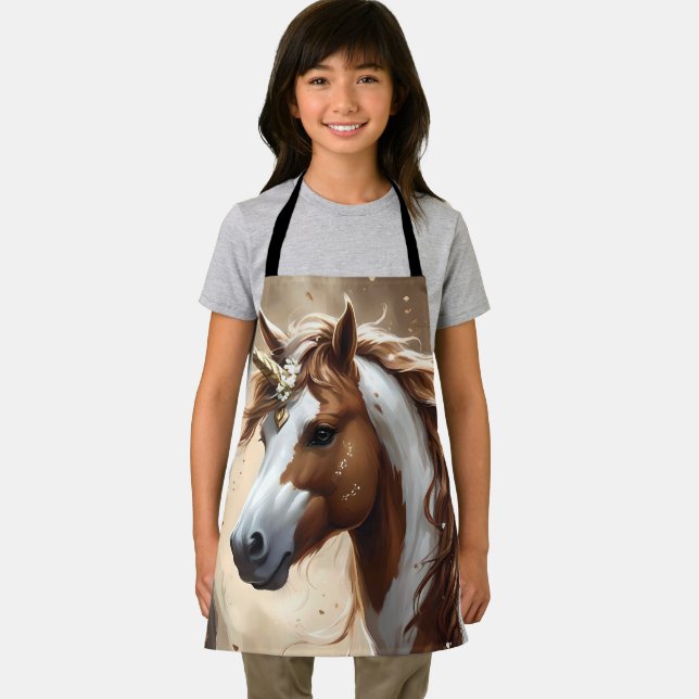 Tablier Whispers de l'Imaginaire Brown et blanc Unicorn (Insitu)