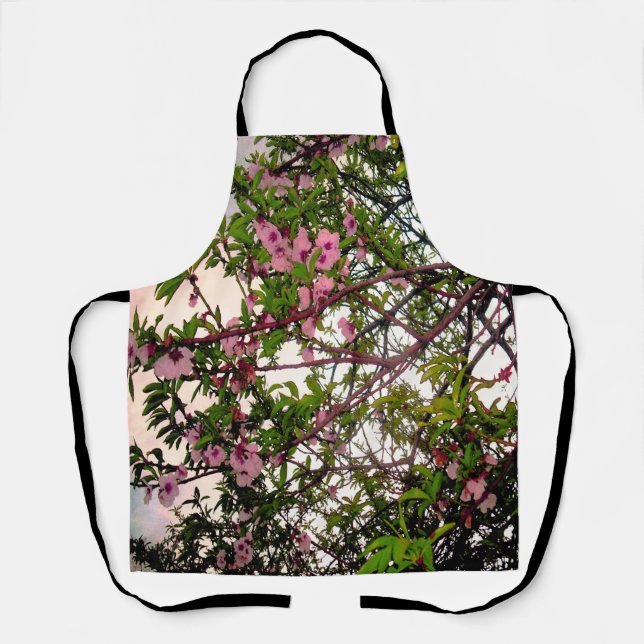 Tablier "Whispers of Spring : Watercolor Pink Blossom Tree (Recto)