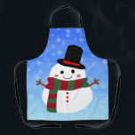 Tablier White Christmas Snowman<br><div class="desc">Joyeux Noël !</div>