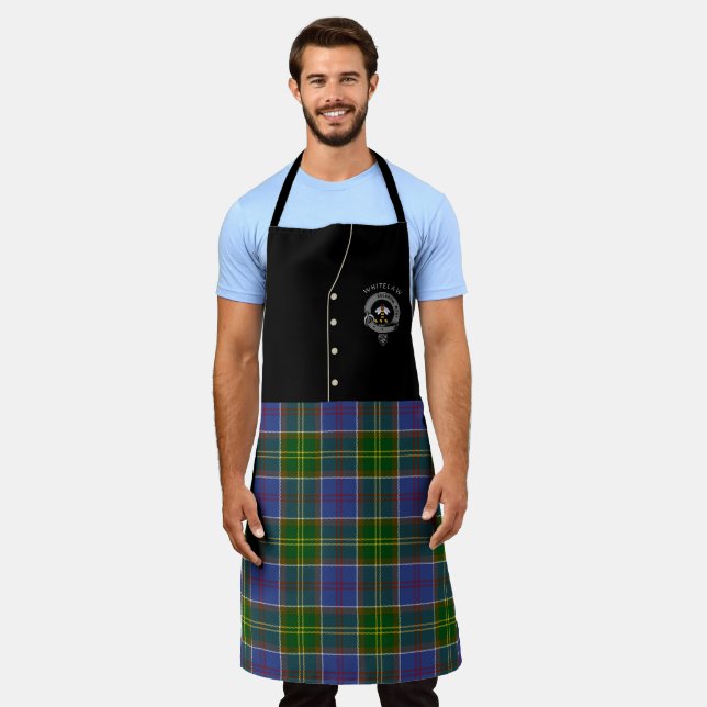 Tablier Whitelaw Clan Badge & Tartan Kilt Apron (Porté)
