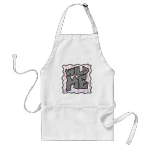 Tablier Wild Me Zebra rose et blanc