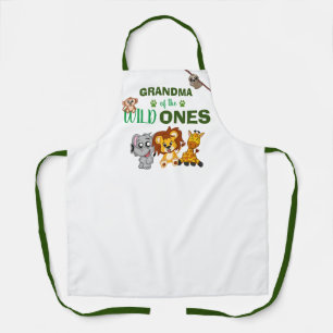 Tablier Wild One Jungle Safari Zoo Animal Twins Grand-mère