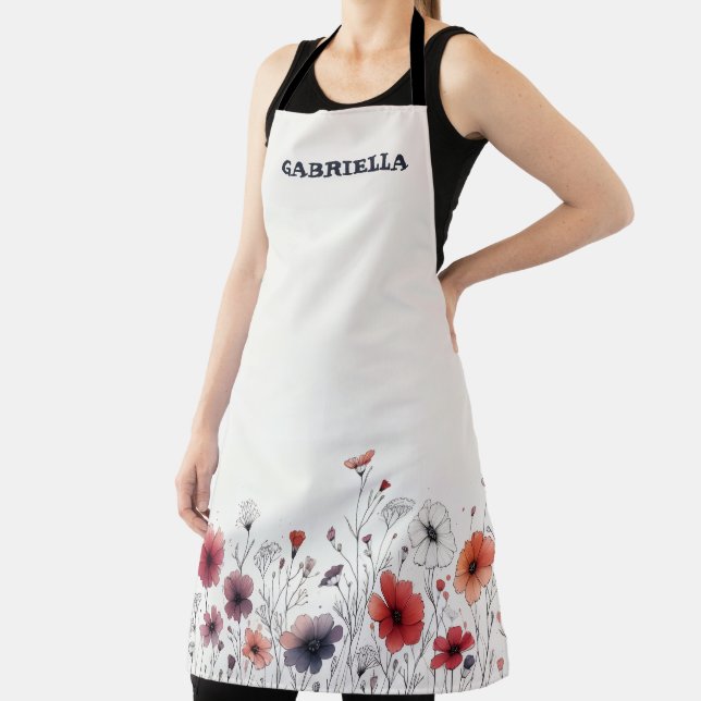 Tablier Wildflower Sketch Apron (Insitu)