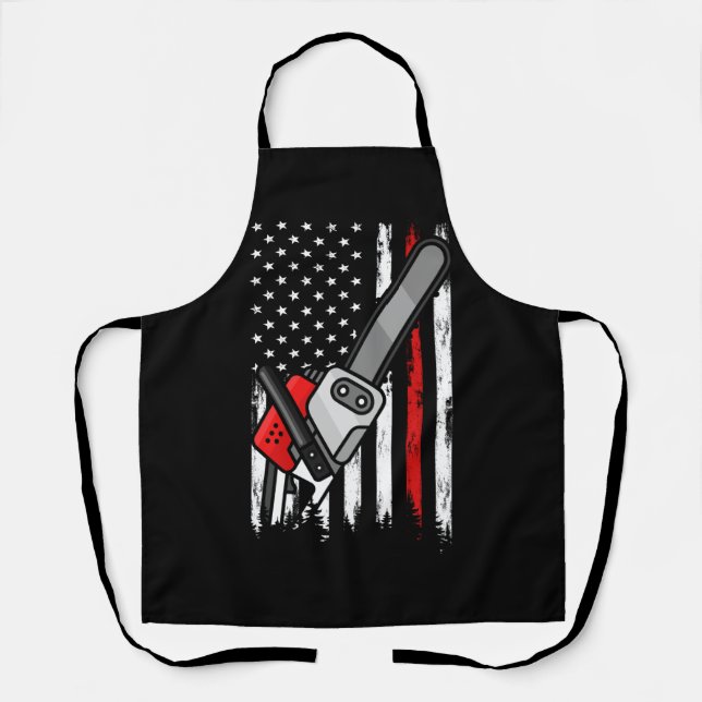 Tablier Wildland Firefighter Chainsaw Red Line American Fl (Recto)