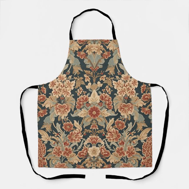 Tablier William Morris Antique Honeysuckle Motif Floral (Recto)