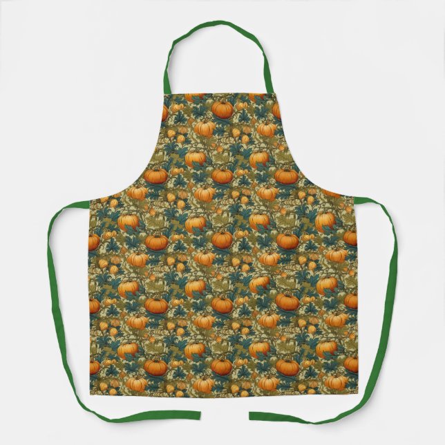 Tablier William Morris Citrouille Vintage Patch Thanksgivi (Recto)