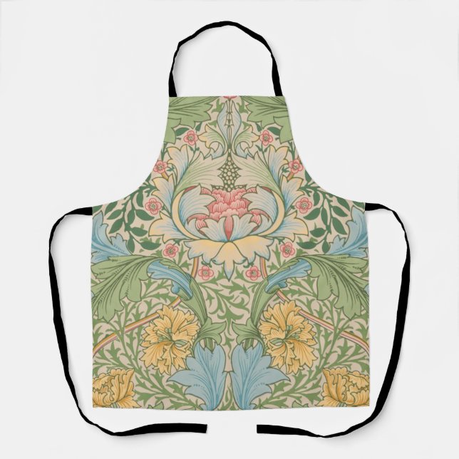 Tablier William Morris Fleur de Myrte Floral Botanique (Recto)