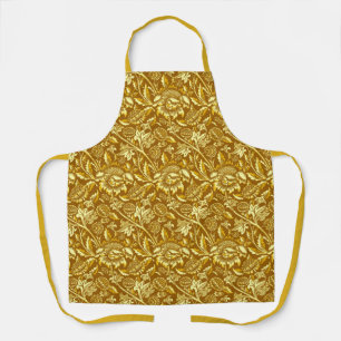 Tablier William Morris Fleurs de soleil, moutarde or & jau