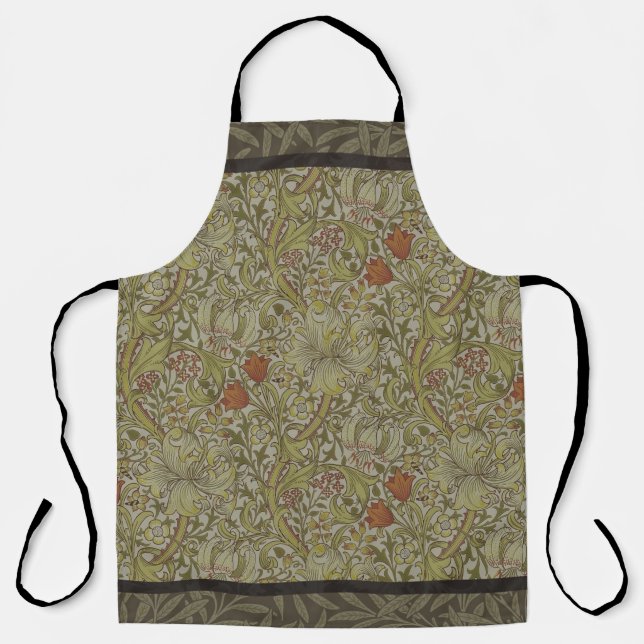 Tablier William Morris Floral Lys willow art design (Recto)