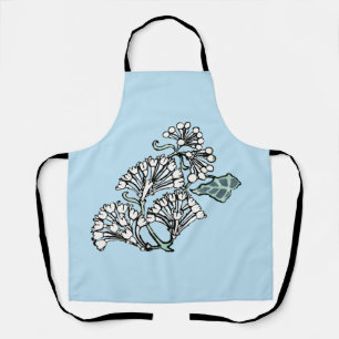 Tablier William Morris Jasmine et Motif Feuille
