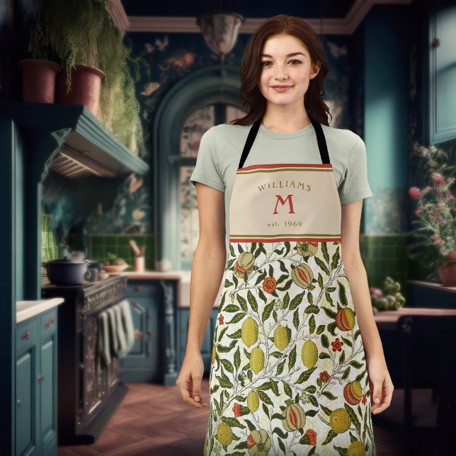 Tablier William Morris Lemons Fruits Nouveau Grenade (Créateur téléchargé)