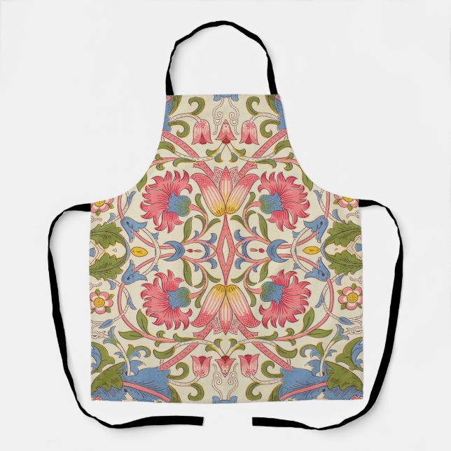 Tablier William Morris Lodden Motif Floral Pastel  (Recto)