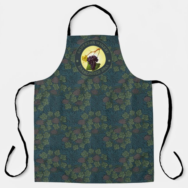 Tablier William Morris Motif Vintage de vigne (Recto)