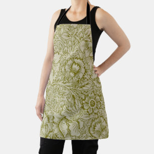 Tablier William Morris Poppy Classic Floral Green