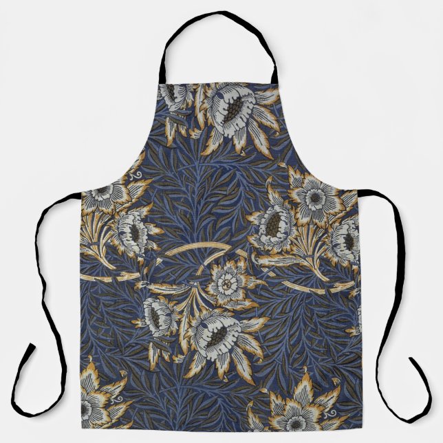 Tablier William Morris Tulip Willow Blue Motif (Recto)