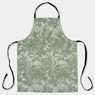 Tablier William Morris Vert Sauge Motif Tulipe : Vintage