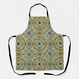 Tablier William Morris Vintage Blue Motif Sans Couture