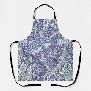 Tablier William Morris Windrush motif floral bleu