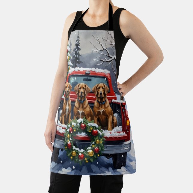 Tablier Wirehaired Pointing Griffon Christmas Red Truck (Insitu)