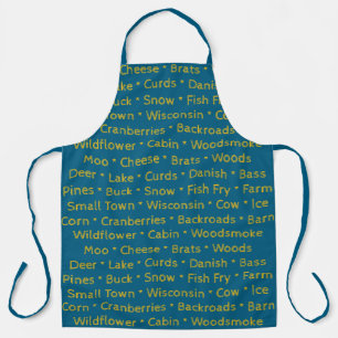 Tablier Wisconsin Words Apron