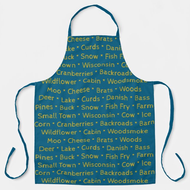 Tablier Wisconsin Words Apron (Recto)