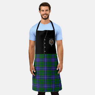 Tablier Wishart Clan Badge & Tartan Kilt Apron