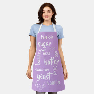Tablier Wisteria Baking Words Apron