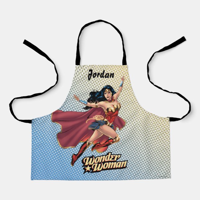 Tablier Wonder Woman Portant Cape (Recto)