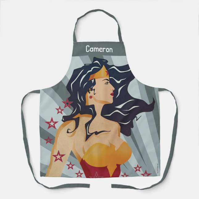 Tablier Wonder Woman Profil rétrospectif Sunburst (Recto)