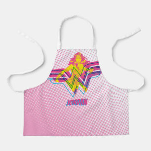 Tablier Wonder Woman Yellow Pink Comic Art Logo