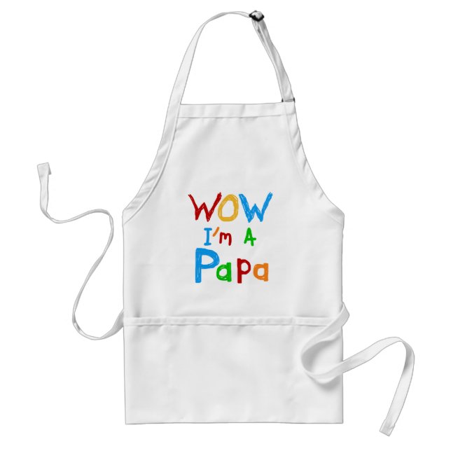 Tablier Wow, je suis un Papa Tshirts et GIfts (Devant)