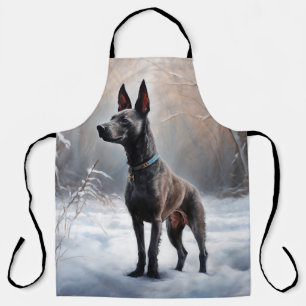 Tablier Xoloitzcuintli Qu'il neige Noël