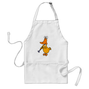 Tablier XX canard jouant la clarinette
