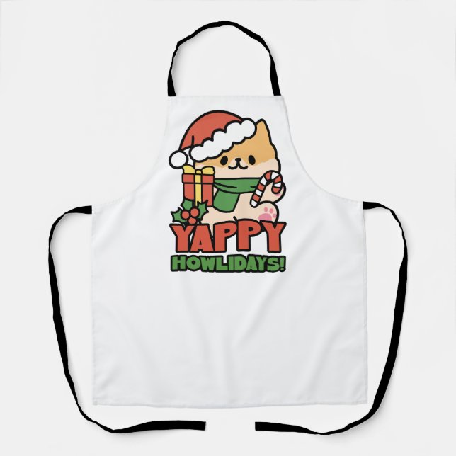 Tablier Yappy Howlidays - Jote Christmas Dog Cartoon (Recto)